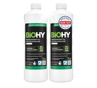 BiOHY Agente de limpieza para limpiaparabrisas de succión (2 botellas de 1 litro) | Concentrado 1:200 para los aspiradores en húmedo | baldosas, PVC, parquet y laminado (Saugwischer)
