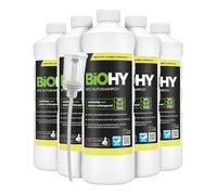 BiOHY Champú para coches (6 botellas de 1 litro) + Dosificador | excelente poder de limpieza y formación de espuma | Produce una fragancia fresca y duradera (KFZ Autoshampoo)