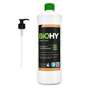 BiOHY Crema de Jabon (1 botella de 1 litro) | Suave, hidratante e inodoro jabón de manos del sector vegetal | LIBRE DE FOSFATOS Sin perfume ni colorantes (Creme Seife)