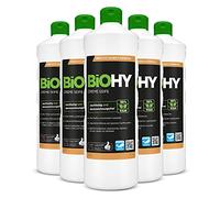 BiOHY Crema de Jabon (6 botellas de 1 litro) | Suave, hidratante e inodoro jabón de manos del sector vegetal | LIBRE DE FOSFATOS Sin perfume ni colorantes (Creme Seife)