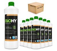 BiOHY Crema de Jabon (9 botellas de 1 litro) | Suave, hidratante e inodoro jabón de manos del sector vegetal | LIBRE DE FOSFATOS Sin perfume ni colorantes (Creme Seife)