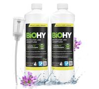 BiOHY Cuidado de Tapicería y Piel para Coche con Dosificador, 2 Botellas de 1 Litro, Limpiador Interior de Coche, Quitamanchas para Asientos