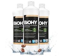 BiOHY Descalcificador de cafetera (3 botellas de 1 litro) | Ideal para descalcificar todas las cafeteras y máquinas de espresso | Apto para todas las marcas conocidas (Kaffee Entkalker)