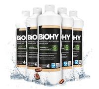 BiOHY Descalcificador de cafetera (6 botellas de 1 litro) | Ideal para descalcificar todas las cafeteras y máquinas de espresso | Apto para todas las marcas conocidas (Kaffee Entkalker)