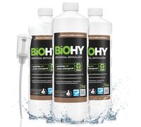 BiOHY Descalcificador universal (3 botellas de 1 litro) + Dosificador | Universeel concentraat voor alle huishoudelijke apparaten | Compatibel met alle koffiemachines en espressomachines (Entkalker)