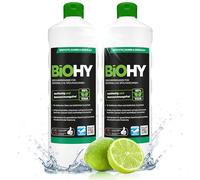 BiOHY Detergente para lavavajillas comercial (2 botellas de 1 litro) | Fórmula para disolver el las grasas | Apto para gastronomía, industria y hogares (Geschirrreiniger)