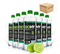 BiOHY Detergente para lavavajillas comercial (9 botellas de 1 litro) | Fórmula para disolver el las grasas | Apto para gastronomía, industria y hogares (Geschirrreiniger)