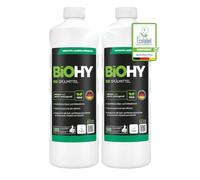 BiOHY Detergente para lavavajillas, comercial, gastronomía (2 x 1 litro) | Detergente para lavavajillas Plus concentrado para lavar a mano, desengrasante extra potente para vajilla, ollas