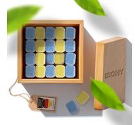 BiOHY Detergente para lavavajillas | Todo en uno Pastillas | 40 unidades + caja de madera | Sin fosfatos, duradero y biodegradable | para el hogar, la gastronomía y el comercio