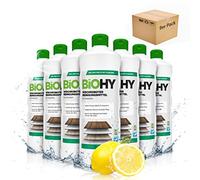 BiOHY Detergente robot de limpieza (9 botellas de 1 litro) | Limpiador para los suelos de madera | parquet y laminado | Concentrado con fragancia fresca brillo sin rayas| vegano (Wischroboter Holz)