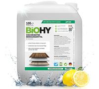 BiOHY Detergente robot de limpieza (Bidón de 10 litros) | Limpiador para los suelos de madera | parquet y laminado | Concentrado con fragancia fresca brillo sin rayas| vegano (Wischroboter Holz)