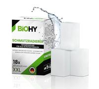 BiOHY Esponja de borrar suciedad (1 x 18 unidades) | Esponjas mágicas para cocina, baño, vidrio, paredes, zapatos y coche | esponjas de limpieza para manchas difíciles | sin productos químicos