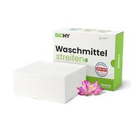 BiOHY Hojas de detergente (1 x 60 piezas) | Detergente de viaje sostenible UNIVERSAL sin plástico | Papel de lavado 100% biodegradable | Tiras de detergente hidrosoluble para lavadora (Wasch Blätter)