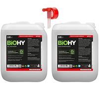 BIOHY Juego de limpieza de sanitarios y inodoros, bidón de 10 litros, eliminador de piedras de orina ecológico extrafuerte, limpiador de inodoro concentrado, gel de limpieza, aroma higiénico y fresco