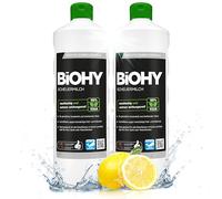 BiOHY Leche desgrasada (2 botellas de 1 litro) | elimina sin esfuerzo los residuos de comida quemada | para el esmalte la cerámica y el acero inoxidable (Scheuermilch)