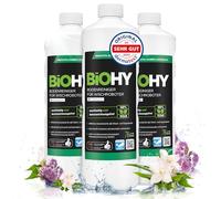 BiOHY Limpia Suelos para Robots de Limpieza con Aroma Fresco a Primavera, Concentrado de Limpieza sin Espuma y sin Rayas (3 Botellas de 1 Litro)