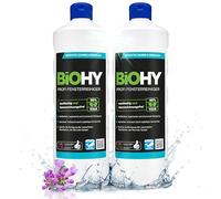 BiOHY Limpiacristales profesional (2 botellas de 1 litro) | Limpiador concentrado de vidrios, para de ventanas | Limpieza optima de vidrios, ventanas y espejos (Fensterreiniger)