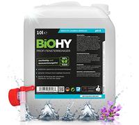 BiOHY Limpiacristales profesional (Bidón de 10 litros) + Grifo de Salida | Limpiador concentrado de vidrios, para de ventanas | Limpieza optima de vidrios, ventanas y espejos (Fensterreiniger)