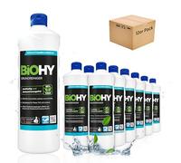 BiOHY Limpiador básico (12 botellas de 1 litro) | contra la suciedad persistente | limpia todas las superficies resistentes al agua y al ácido | poderoso concentrado (Grundreiniger)