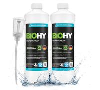 BiOHY Limpiador básico (2 botellas de 1 litro) + Dosificador | contra la suciedad persistente | limpia todas las superficies resistentes al agua y al ácido | poderoso concentrado (Grundreiniger)