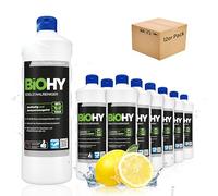 BiOHY Limpiador de acero inoxidable (12 botellas de 1 litro) | Cuidado para un brillo sin rayas | limpia la cocina, las ollas o la parrilla | Gastronomía y Hogar (Edelstahlreiniger)