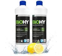 BiOHY Limpiador de acero inoxidable (2 botellas de 1 litro) | Cuidado para un brillo sin rayas | limpia la cocina, las ollas o la parrilla | Gastronomía y Hogar (Edelstahlreiniger)