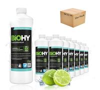 BiOHY Limpiador de azulejos (12 botellas de 1 litro) | especialmente desarrollado para suelos de piedra y baldosas, deja una capa de brillo repelente a la suciedad (Fliesenreiniger)