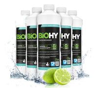 BiOHY Limpiador de azulejos (6 botellas de 1 litro) | especialmente desarrollado para suelos de piedra y baldosas, deja una capa de brillo repelente a la suciedad (Fliesenreiniger)