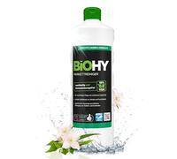 BiOHY Limpiador de parqué (1 botella de 1 litro) | Ideal para parqué sellado | Cuidado del material para una limpieza sin rayas | Evitar la humedad de pie (Parkettreiniger)