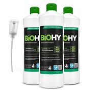 BiOHY Limpiador de suelo (3 botellas de 1 litro) + Dosificador | Concentrado para todos los aparatos de limpieza y todos los suelos duros (Bodenreiniger)
