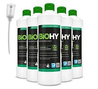 BiOHY Limpiador de suelo (6 botellas de 1 litro) + Dosificador | Concentrado para todos los aparatos de limpieza y todos los suelos duros (Bodenreiniger)