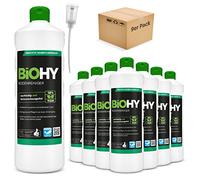 BiOHY Limpiador de suelo (9 botellas de 1 litro) + Dosificador | Concentrado para todos los aparatos de limpieza y todos los suelos duros (Bodenreiniger)