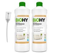 BiOHY Limpiador de Tapicerías Premium (2 botellas de 1 litro) + Dosificador | Concentrado para muebles tapizados, sofás, alfombras y textiles | quitamanchas que disuelven el olor (Premium Polster)