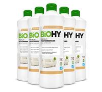 BiOHY Limpiador de Tapicerías Premium (6 botellas de 1 litro) | Concentrado para muebles tapizados, sofás, alfombras y textiles | quitamanchas que disuelven el olor (Premium Polster)