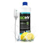 BiOHY Limpiador industrial (1 botella de 1 litro) + Dosificador | limpiador de talleres | contra grasas y aceites | ideal para metal, plástico, vidrio, herramientas (Industriereiniger)