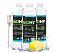 BiOHY Limpiador industrial (3 botellas de 1 litro) + Dosificador | limpiador de talleres | contra grasas y aceites | ideal para metal, plástico, vidrio, herramientas (Industriereiniger)