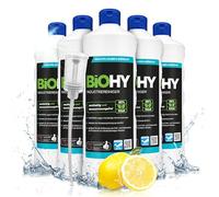 BiOHY Limpiador industrial (6 botellas de 1 litro) + Dosificador | limpiador de talleres | contra grasas y aceites | ideal para metal, plástico, vidrio, herramientas (Industriereiniger)
