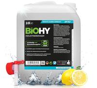 BiOHY Limpiador industrial (Bidón de 10 litros) + Grifo de Salida | limpiador de talleres | contra grasas y aceites | ideal para metal, plástico, vidrio, herramientas (Industriereiniger)