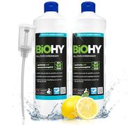 BiOHY Limpiador multiuso (2 botellas de 1 litro) + Dosificador | Limpiador multiusos ecológico para suelos y hogar | concentrado antical de aplicación universal (Allzweckreiniger)
