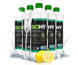 BiOHY Limpiador pisos para robots limpiadores (6 botellas de 1 litro) + Dosificador | Concentrado para todos robot aspirador con función húmeda (Wischroboter)