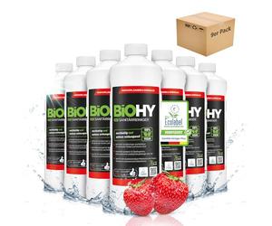 BiOHY Limpiador sanitario plus (9 botellas de 1 litro) | Concentrado de cal para el área sanitaria | Deja un agradable y fresco aroma | EXTRA FUERTE (Sanitärreiniger Plus)