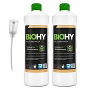 BiOHY Limpiador tapicerías (2 botellas de 1 litro) + Dosificador | Ideal para asientos de coche, sofás, colchones, etc. | También es adecuado para las lavadoras (Polsterreiniger)