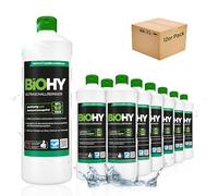 BiOHY Limpiador ultrasónico (12 botellas de 1 litro) | limpieza intensiva y suave de gafas, productos dentales, oro, monedas y joyas (Ultraschallreiniger)