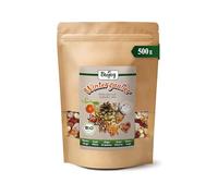 Biojoy Magia de Invierno Ecológica (500 g) - Mix de frutos secos y frutas desecadas con almendras, anacardos, arándanos rojos, moras blancas, nueces de Brasil y chocolate
