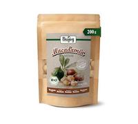 Biojoy Nueces de Macadamia Ecológicas (200 g), crudas y enteras, sin tostar y sin sal