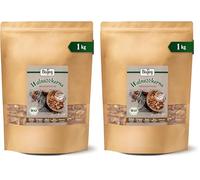 Biojoy Nueces Peladas Orgánicas (1 kg), crudas y trituradas, sin sal (Juglans regia) (Paquete de 2)