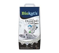 Biokat's Diamond Care Classic, arena para gatos - La arena aglomerante para gatos, de alta calidad, con carbón activo y aloe vera - 1 bolsa de papel (1 x 8 l)