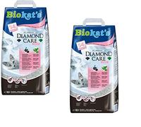 Biokat's Diamond Care Fresh - Arena para gatos con aroma (carbón activo y aloe vera, 1 saco de 10 L, 2 unidades)