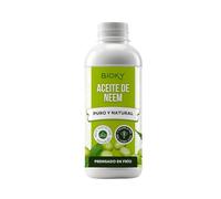 Bioky Aceite de Neem Puro 1 Litro - 1ª Presión en Frío, 100% Natural, Virgen y Sin Aditivos - Varios Formatos de 250ML a 20L