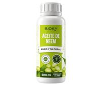 Bioky Aceite de Neem Puro 500 ML - 1ª Presión en Frío, 100% Natural, Virgen y Sin Aditivos - Varios Formatos de 250ML a 20L